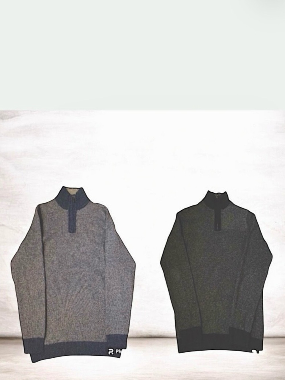 Pronto Uomo 💯 Wool Mock Neckline Sweaters Size LT|TE